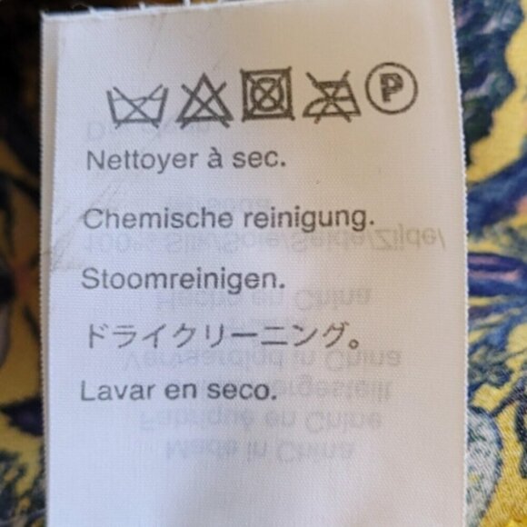 Madewell x Karen Walker yellow floral 100% silk Gennaker fairyblouse EUC size M - Picture 10 of 11